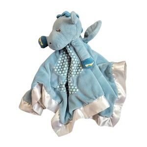 Douglas Baby‎ Blue Dragon Lovey Security Blanket Plush Satin Trim Snuggler 13"